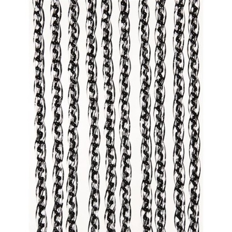 Rideau anti-mouches Orchidea transparent/noir 100x240cm est en PVC souple