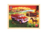 Dino Tatra - puzzle en bois camion de pompier 20 pièces 30x22,5cm