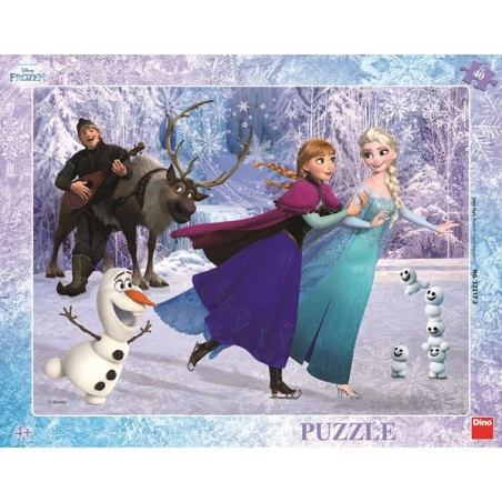 Puzzle cadre Dino Frozen Skating 40pcs