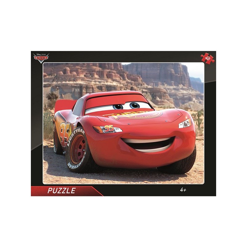 Puzzle cadre Dino Cars Lightning Mcqueen 40pcs