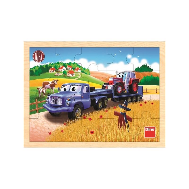 Dino houten puzzel Tatra Cars truck 20 stukjes 30x22,5cm