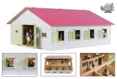 Écurie Kids Globe avec 7 boxes 1:24 72,5x60x37,5cm rose (hors accessoires)