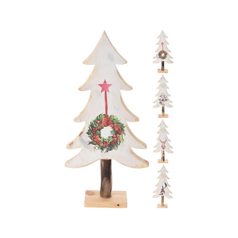 Sapin de Noël avec imprimé Noël 40 cm disponible en 4 versions