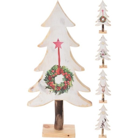 Sapin de Noël avec imprimé Noël 40 cm disponible en 4 versions
