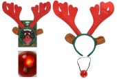 Diadème et nez de renne sertis avec éclairage