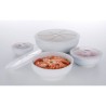 Set de bols frais en porcelaine avec couvercle pour micro-ondes, 4 pièces