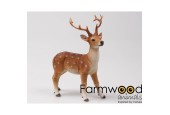 Farmwood animals Tuinbeeld rendier 13x7x17 cm