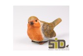Tuinbeeld Vogel roodborstje M 13,5x6,5x8cm