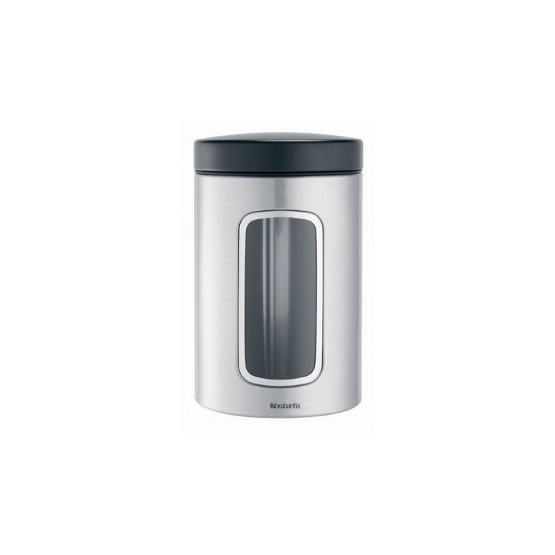 Brabantia vensterbus 1.4 liter matt steel fingerprint proef 1,4 L dia.11x17.5cm
