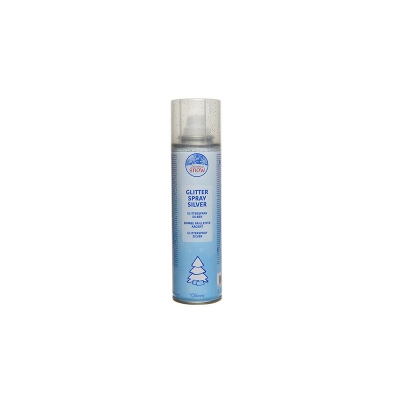 spray décoration paillettes argent 100ml argent