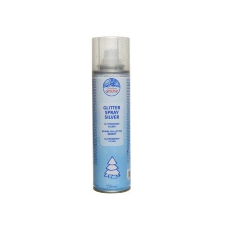 spray décoration paillettes argent 100ml argent