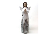 Décoration de Noël Ange des Neiges polystone 21x13x51cm