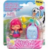 Pinypon Mama cheveux roses avec bébé surprise