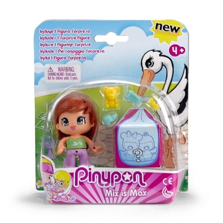 Pinypon Mama cheveux bruns avec bébé surprise