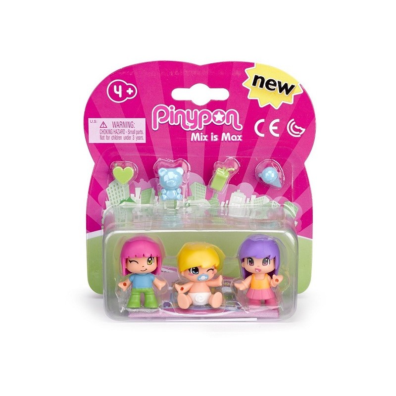 Pinypon kids & baby 3-pack