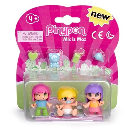Pinypon kids & baby 3-pack