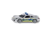 siku 1528, Porsche 911 Highway Police, métal/plastique, argent, les portes peuvent s'ouvrir