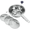 Metaltex Milly groentenmolen roerzeef RVS met 3 inzetten 24cm
