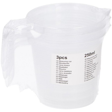 Gobelet doseur lot de 3 plastique 250ml