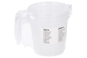 Maatbekerset van 3 stuks kunststof 250ml