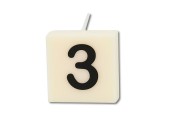 Bougie lettre Paperdreams n° 3, lot de 4