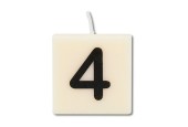 Bougie lettre Paperdreams n°4, lot de 4