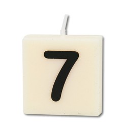 Bougie lettre Paperdreams n° 7, lot de 4