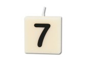 Bougie lettre Paperdreams n° 7, lot de 4