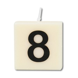 Bougie lettre Paperdreams n° 8, lot de 4