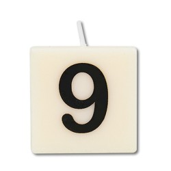 Bougie lettre Paperdreams n°9, lot de 4