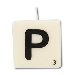 Paperdreams Lettre Bougie lettre P, lot de 4