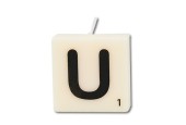 Paperdreams Letter Kaarsje letter U, set van 4