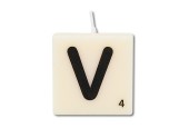 Paperdreams Letter Kaarsje letter V, set van 4