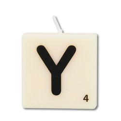 Paperdreams Lettre Bougie lettre Y, lot de 4