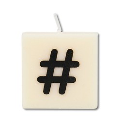 Paperdreams Letter Kaarsje symbool #, set van 4