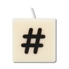 Paperdreams Letter Kaarsje symbool #, set van 4