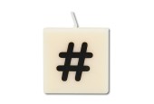 Paperdreams Lettre Bougie symbole #, lot de 4