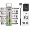 Lampe solaire inox lot de 7 pièces ø5x36cm Led