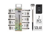 Lampe solaire inox lot de 7 pièces ø5x36cm Led