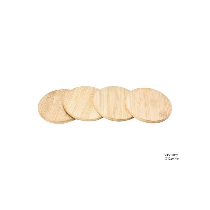 Sous-verres bambou set par 4 Ø10cm