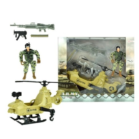 Toi Toys Soldat avec hélicoptère et accessoires