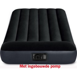 Matelas pneumatique classique à repose-oreiller double Intex avec pompe intégrée (220-240V) 99x191x25cm