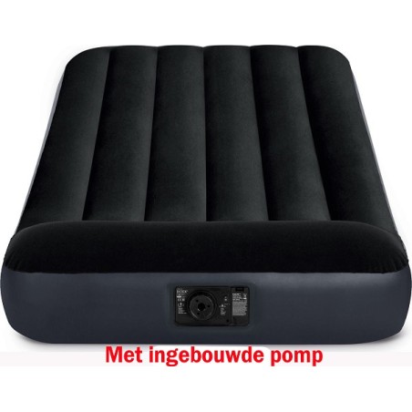 Intex twin pillow rest classic luchtbed met ingebouwde pomp (220-240V) 99x191x25cm