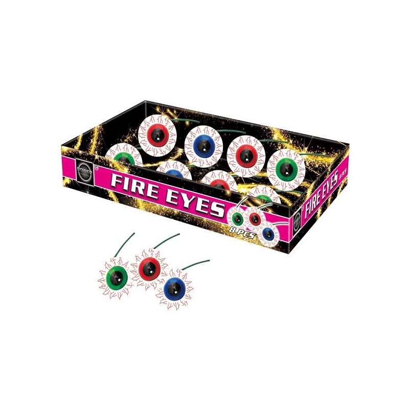 8 zilveren spinners met crackling effecten.