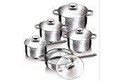 Blaumann Gourmet line Set de poêles 5 pièces en inox, également induction