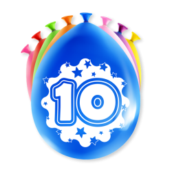Paperdreams Ballons Chiffres - 10 ans 8 pièces 30cm
