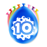 Paperdreams Ballons Chiffres - 10 ans 8 pièces 30cm