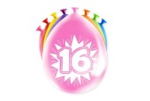 Paperdreams Ballons Chiffres - 16 ans 8 pièces 30cm