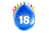 Paperdreams Ballons Chiffres - 18 ans 8 pièces 30cm