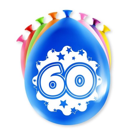 Paperdreams Ballons Chiffres - 60 ans 8 pièces 30cm